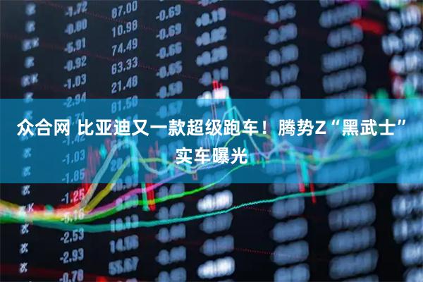 众合网 比亚迪又一款超级跑车！腾势Z“黑武士”实车曝光